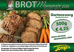 BROT Moment Mai 2026 - Gartenzwerg - Gemüse kann Brot