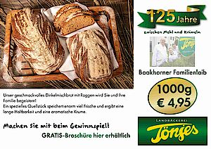 Jubiläumsbrot im Dezember 2025 - Bookhorner Familienlaib